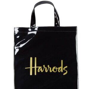 Harrods Logo Shopper Bag - Black PVC - New without tags